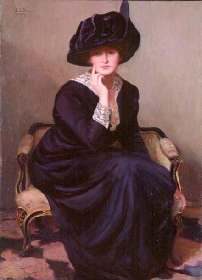Lilla Cabot Perry The Black Hat, oil painting image